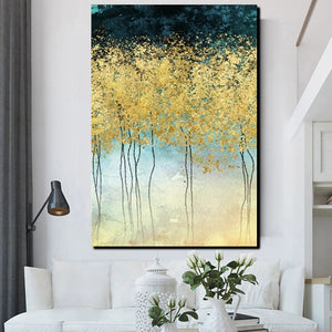 Simple Modern Art, Bedroom Wall Art Ideas, Tree Paintings, Buy Wall Art Online, Simple Abstract Art, Large Acrylic Painting on Canvas-Grace Painting Crafts