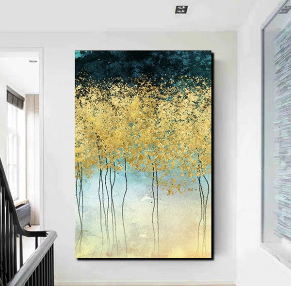 Simple Modern Art, Bedroom Wall Art Ideas, Tree Paintings, Buy Wall Art Online, Simple Abstract Art, Large Acrylic Painting on Canvas-Grace Painting Crafts