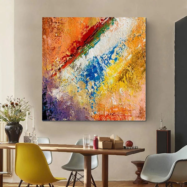 Hand Painted Acrylic Painting, Wall Art Painting for Living Room, Modern Contemporary Artwork, Acrylic Paintings for Dining Room-Grace Painting Crafts