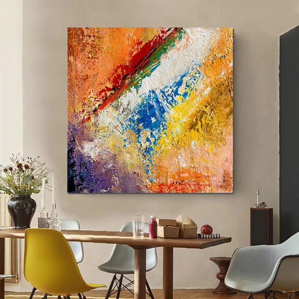 Hand Painted Acrylic Painting, Wall Art Painting for Living Room, Modern Contemporary Artwork, Acrylic Paintings for Dining Room-Grace Painting Crafts