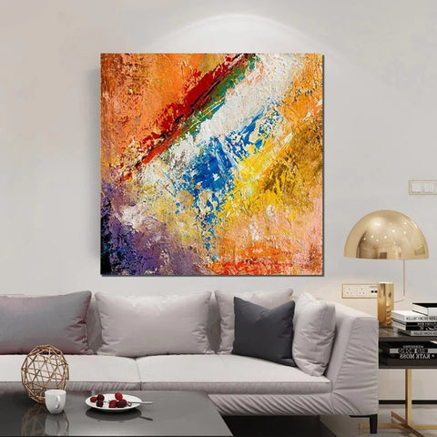 Hand Painted Acrylic Painting, Wall Art Painting for Living Room, Modern Contemporary Artwork, Acrylic Paintings for Dining Room-Grace Painting Crafts