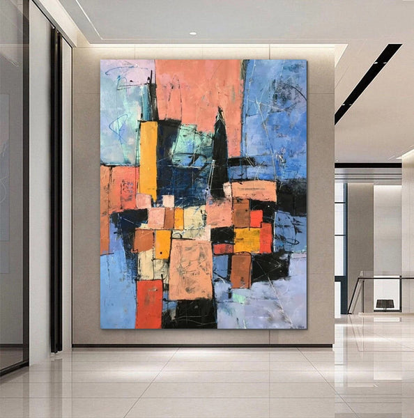 Simple Wall Art Ideas, Modern Abstract Painting, Contemporary Abstract Paintings for Living Room, Buy Art Online, Large Acrylic Canvas Paintings-Grace Painting Crafts