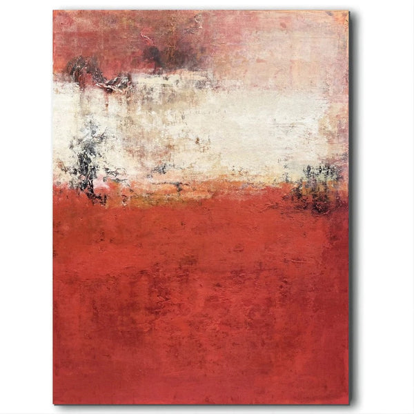 Canvas Painting for Living Room, Huge Contemporary Abstract Artwork, Red Abstract Painting Ideas for Interior Design, Modern Wall Art Painting-Grace Painting Crafts