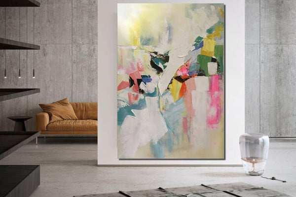 Large Canvas Art Ideas, Large Painting for Living Room, Contemporary Acrylic Art Painting, Buy Large Paintings Online, Simple Modern Art-Grace Painting Crafts