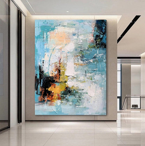 Extra Large Acrylic Painting, Modern Contemporary Abstract Artwork, Simple Modern Art, Living Room Wall Art Painting, Palette Knife Paintings-Grace Painting Crafts