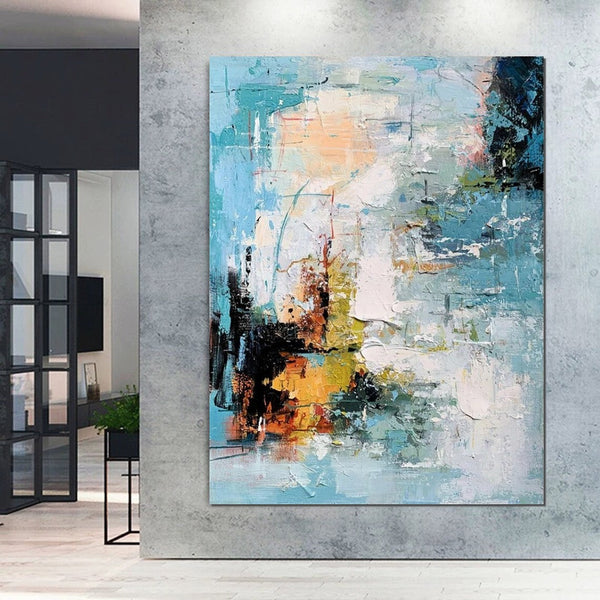 Extra Large Acrylic Painting, Modern Contemporary Abstract Artwork, Simple Modern Art, Living Room Wall Art Painting, Palette Knife Paintings-Grace Painting Crafts